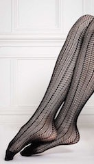 Swedish Stockings Astrid Fishnet sort 70den