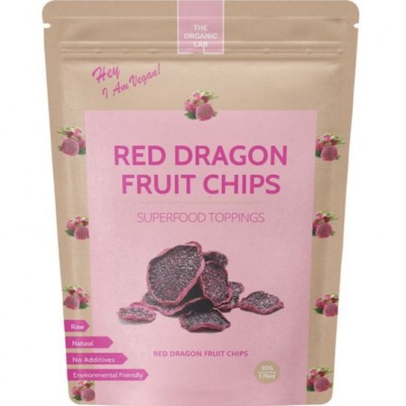 Dragefruktchips, økologisk, 50g, The Organic Lab