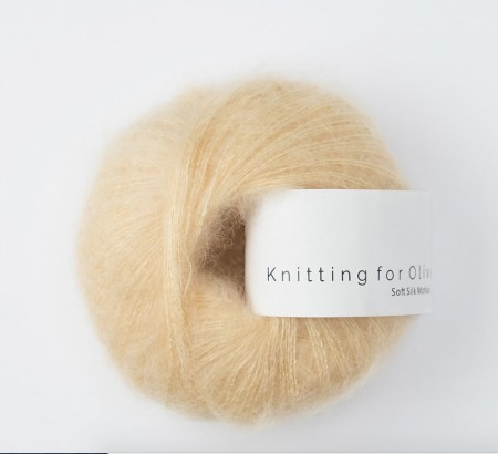 Soft silk mohair "Blid Fersken", knitting for olive