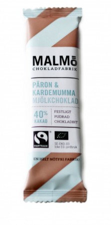 Mini sjokolade med pære og kardemomme 40%