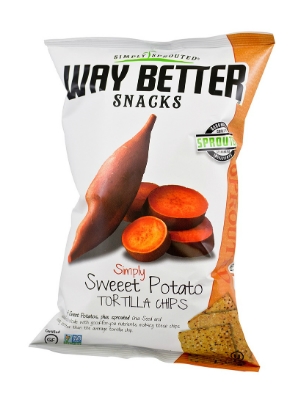 WAY BETTER SNACKS TORTILLA CHIPS SWEET POTATO GLUTENFRI
