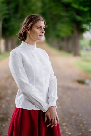 Son de flor, Emily Shirt, Long Sleeves, White Magnolia (kun 1 igjen str XL)