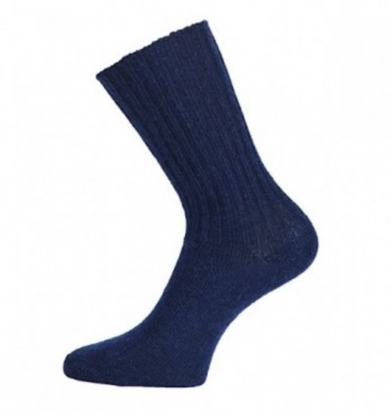 Gentle-top, tynn ullsokk lang ribbestrikk fra Corrymoor, Navy