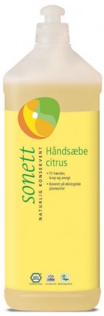 Sonett håndsåpe, sitrus, refill, 1L