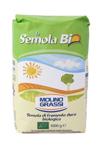 Durumhvete, semolina, økologisk, 1 kg, Molino Grassi( semulegryn)