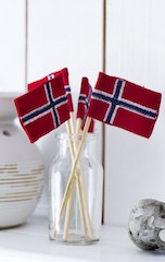 Kakeflagg i tekstil, enkeltflagg
