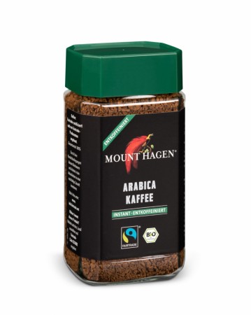 Kaffe, instant pulverkaffe, koffeinfri, 100 g, økologisk fra Mount Hagen - midlertidig utsolgt