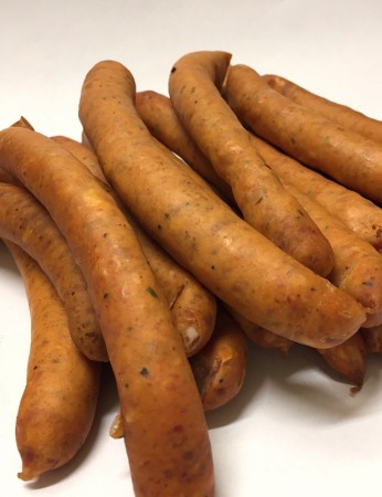Den stole pølsemaker - Økologisk Chorizopølse 100% kjøtt - kan kjøpes på hentepunkt
