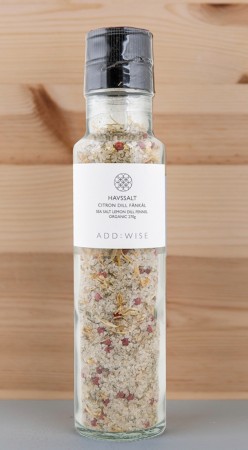 Krydderkvern med Salt, Sitron, Dill og Fennikel fra Add Wise, 270g, økologisk
