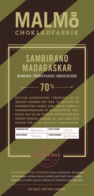 Sambirano Madagaskar 70% Sjokolade