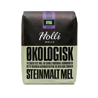 Bygg grovmalt 1 kg, økologisk Holli mølle