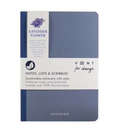 'Sucseed' A5 Reclaimed Lavender Flower Notebook