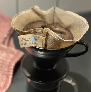 kaffefilter i lin fra Vaxbo Lin