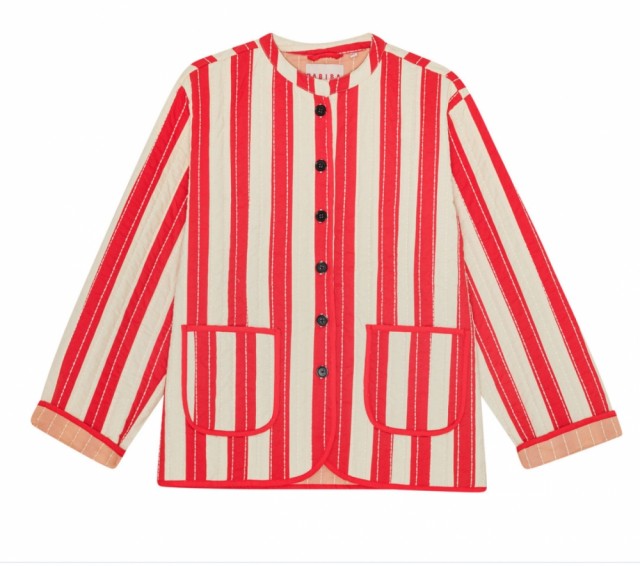 MUMU CHINA JACKET, stripete jakke fra Habiba - rød 